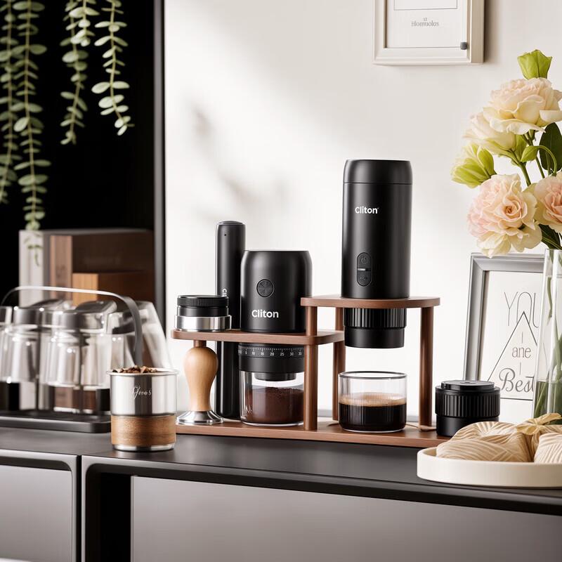 CLITON Portable Espresso Maker & Grinder Set