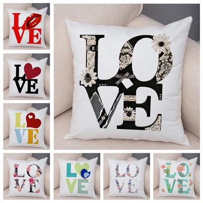 Simple Love Pattern Pillowcase Office Living Room Car Ornaments Home Pillowcase