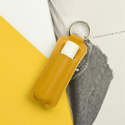 1 Stück PU-Leder Lippenstift Schlüsselanhänger Tasche Bunter Schlüsselanhänger Halter Lippenbalsam Hülle Schlüsselanhänger Tasche Einfacher Schlüsselanhänger Halter