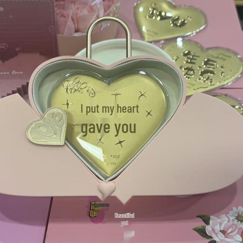 

999 Fine Gold LOVE Heart Coin for Valentine s Day, Birthday, or Goddess Festival - Perfect Gift for Wife or Girlfriend