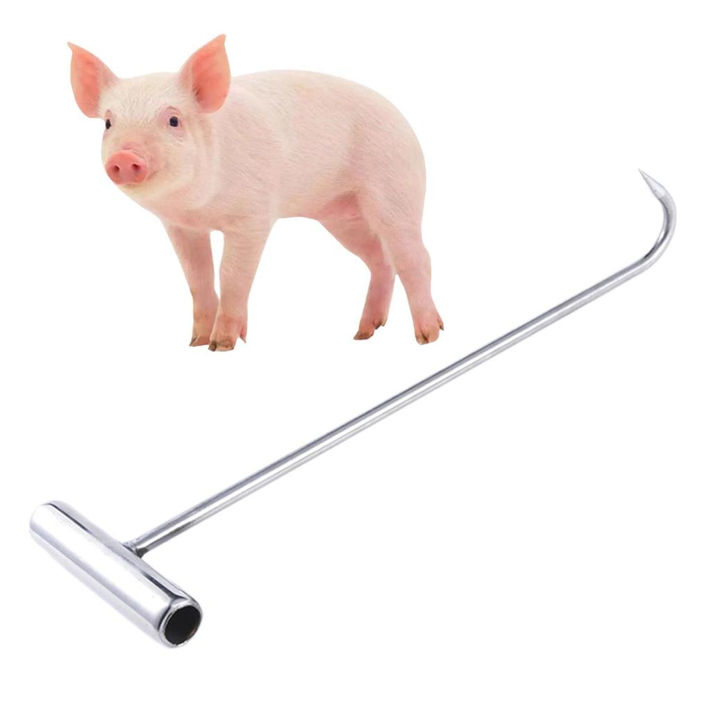 Manhole Hook Tool with T Shape Handle Rolling Lifting Butcher Pull L