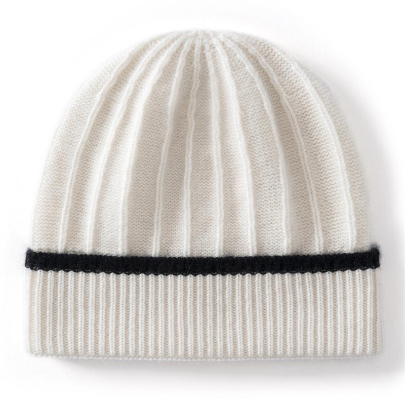 Cashmere Knitted Hats Men's and Women's Warm and Cold Ear Protection Hats Autumn and Winter Casual Knitted Hats Outdoor Cycling Hats Cold Hats