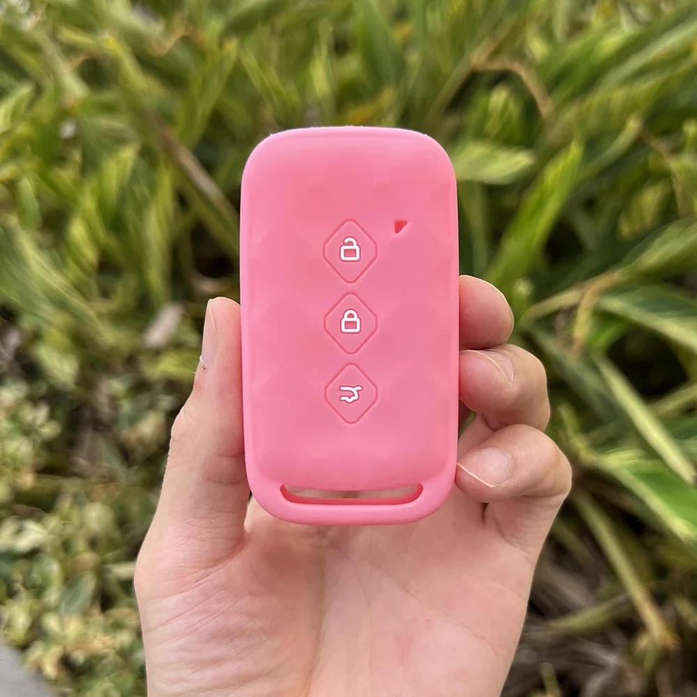 3 Button Silicone Car Key Cover Protect Case Set for Baojun 510 730 360 560 RS-5 530 630 Wuling Hongguang S Keychain Accessories