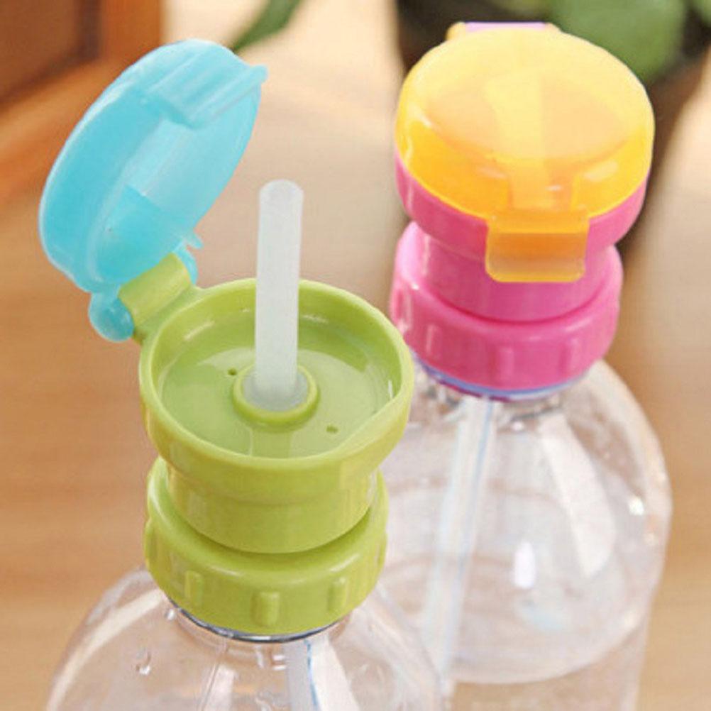 2Pcs Baby Anti Choke Straw Lid Portable Spill Proof Replacement Cap for Kids Bottle Drinking