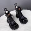2025 Women's Genuine Leather Thick-Soled Martin Boots - New Fashion Fleece-Lined Warm Ankle Snow Boots
