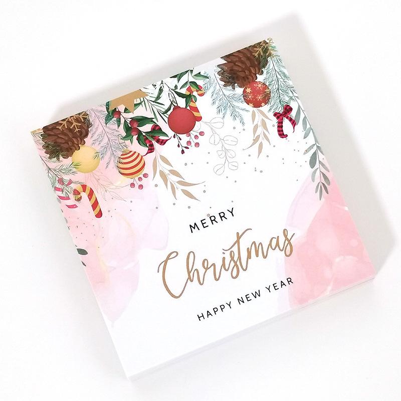 Greeting Cards Coated Paper Christmas Cards Happy Holiday Cards 30 PCS Christmas Gift Card For Charity Christmas Family Holiday S