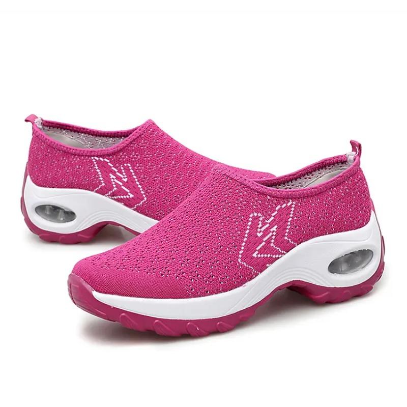 

Women s Height Increasing Shoes Lightweight Mesh Casual Sports Breathable Shoes 40 рожевий червоний колір