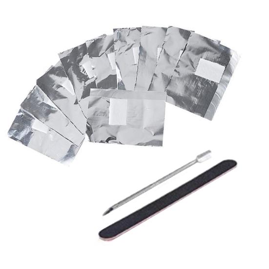 50/100/200Pcs Nail Polish Remover Foils Wraps Soak Off Gel Removal Cotton Pads