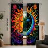2Pcs Whimsical Abstract Sun Moon Pattern Curtains Fantasy Style Suitable For Living Room Dining Room Kitchen Bedroom Bathroom