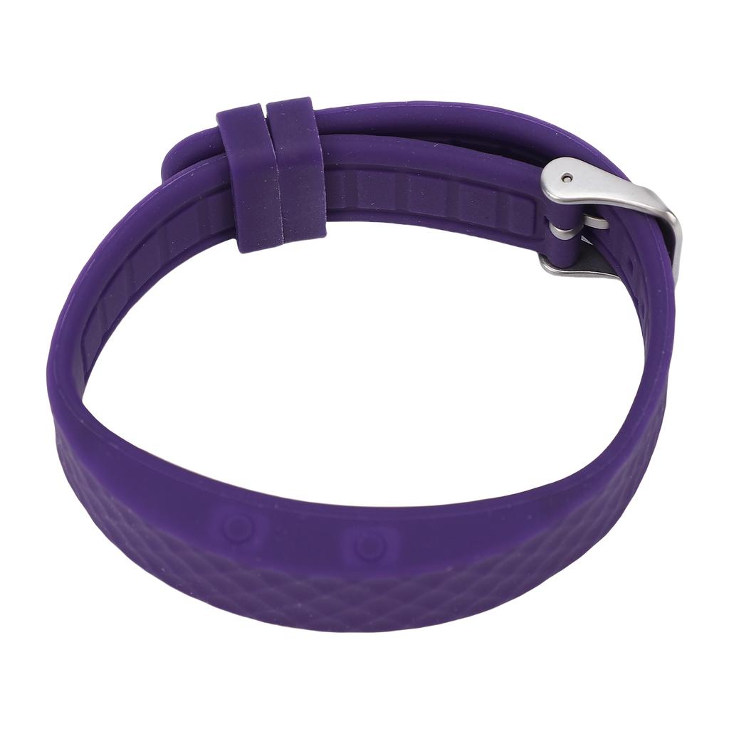 Vibrating Alarm Reminder USB Charging Watch LED Fitness   for Cal Fit Sleep Purple