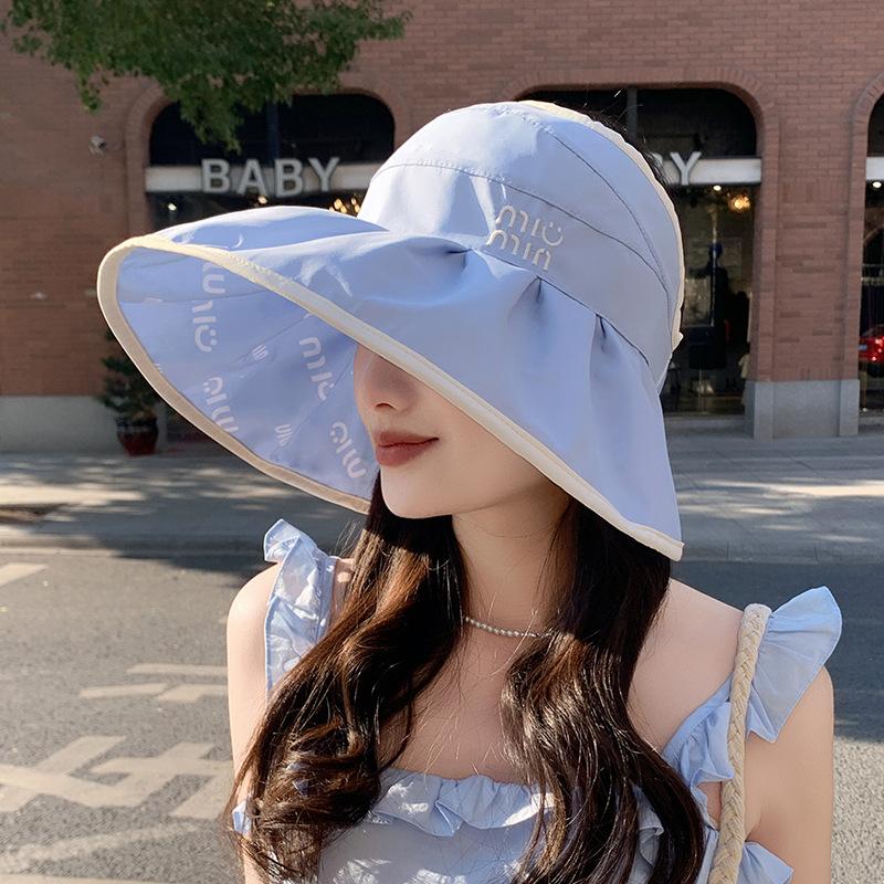 Summer Double-sided Can Wear Sunshade Sunscreen Breathable Large Brim Bucket Hat Women