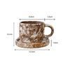 Japanese Ceramic Coffee Mug Saucer Vintage Stoneware Breakfast Oat Mug Creative Afternoon Camellia Flower Tea Cup Home Water Cup