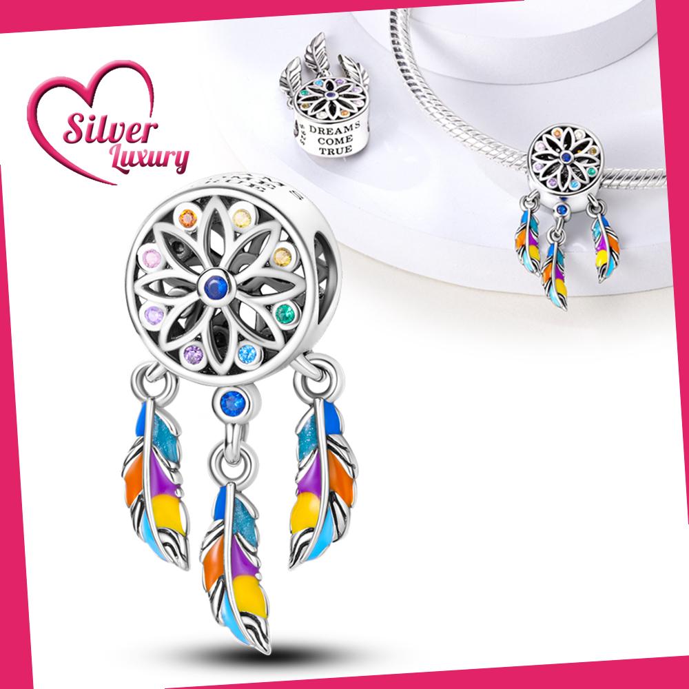 

Original Charms Copper Colorful Dreamcatcher Lucky Beads Fit Charms Plata Bracelets For Women Women Jewelry Making Diy