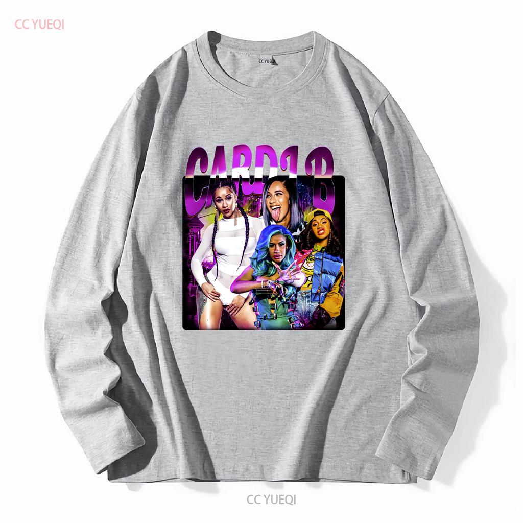 Cardi B T Shirt Tour Fan 90s Retro Vintage Rap Hip Hop Bootleg For Her Him Long Or Short Sleeves Vintage Washed Breathable
