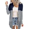 Women's Casual Fashion Floral Print Long Sleeve Mid-Length Cardigan Jacket