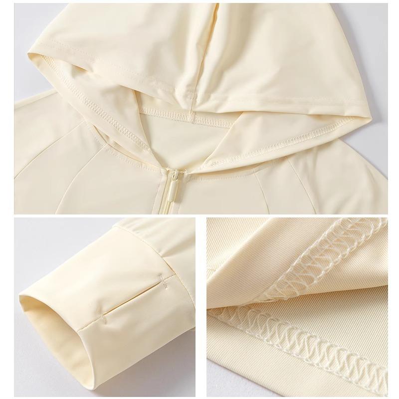 Black long-sleeved sunscreen clothes women's summer 1011 new outdoor breathable ice silk sunscreen clothes slim cardigan jacket thin