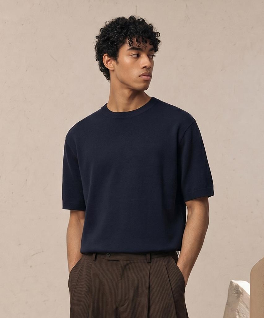 VERYVAIN Essential Summer Round Knit (Dark Navy)