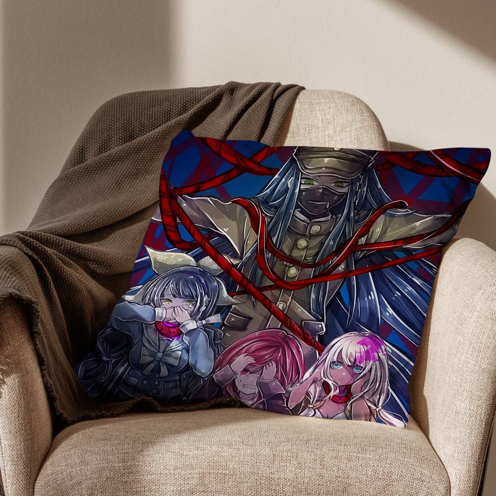 SSuper Danganronpa Goodbye Pillow Case Office Cushions Suitable For Sofa Car Bedroom Decorative Cushion Cover