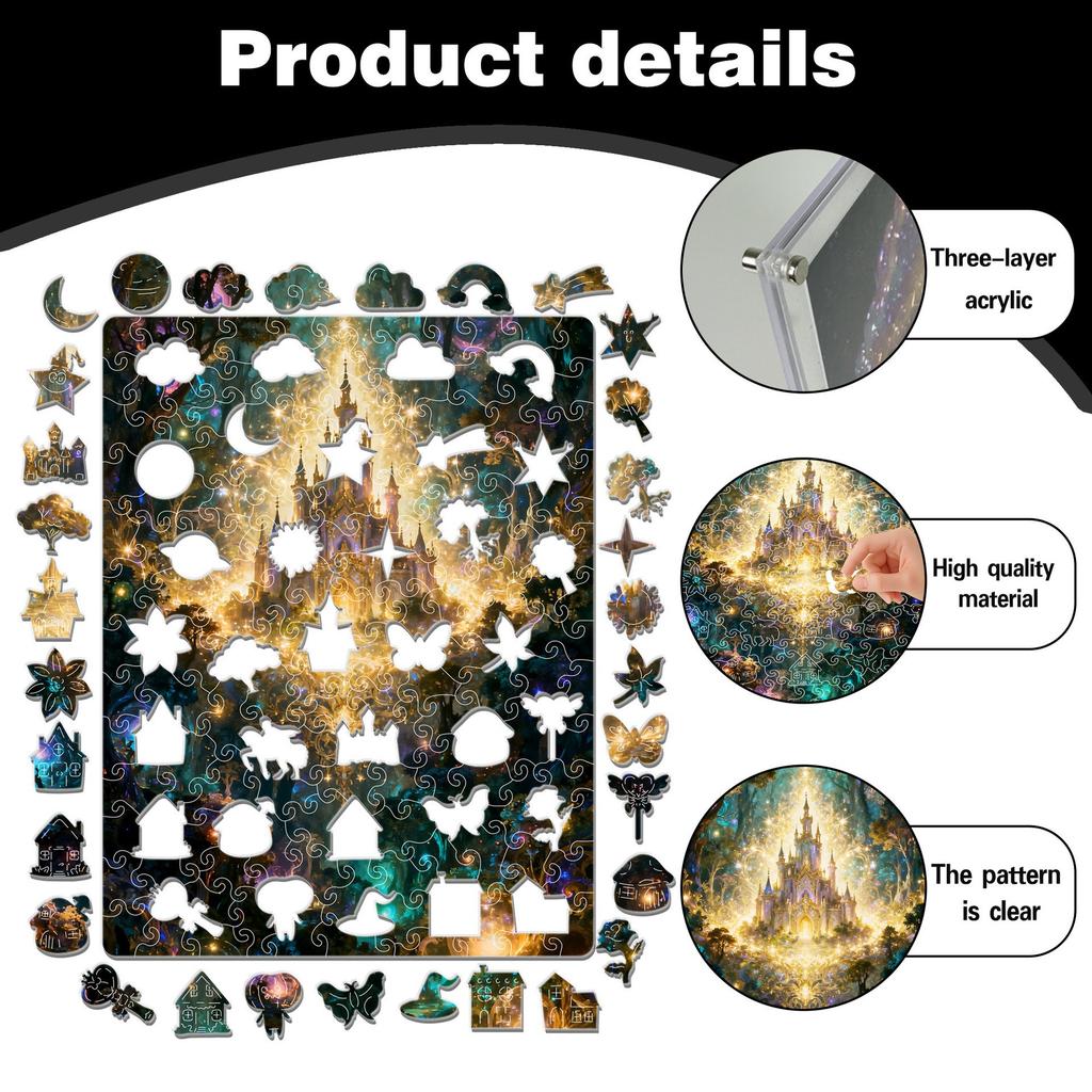 Palace Castle Puzzle Toy Translucent Acrylic Decorative Ornament Handmade Puzzle