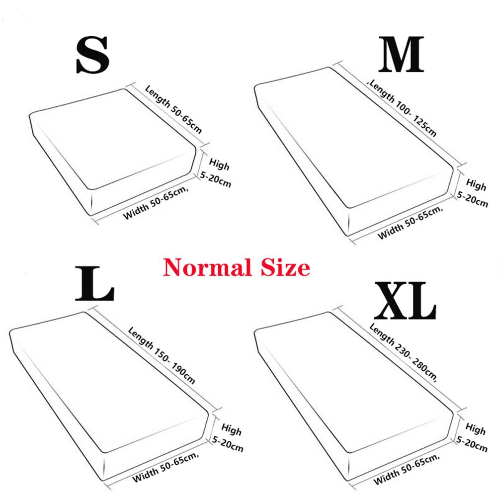 Sofa Seat Cushion Cover Elastic Solid Color Pets Kids Furniture Protector Polar Fleece Stretch Washable Removable Slipcover