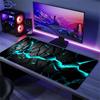 Neon Crack Lightning Gaming Mouse Pad Black Rock Non Slip Rubber Smooth Large Desk Mat For Gamers Office Table Accessories