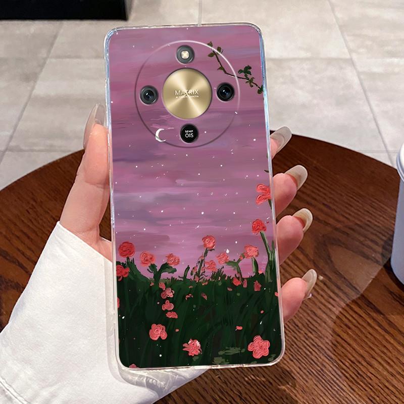 Casing For Honor X9d Case 5G Aesthetic Fashion Cute Cat Cartoon Soft Silicone Back Cover HonorX9d X 9d 5G Transparent Phone Case