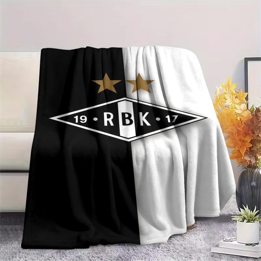 1PC Rosenborg Ballklubb Print Flannel Blanket, High Quality Comfortable for All Seasons, Home Decor, Warmth and Comfort, Perfect for Christmas Gifts