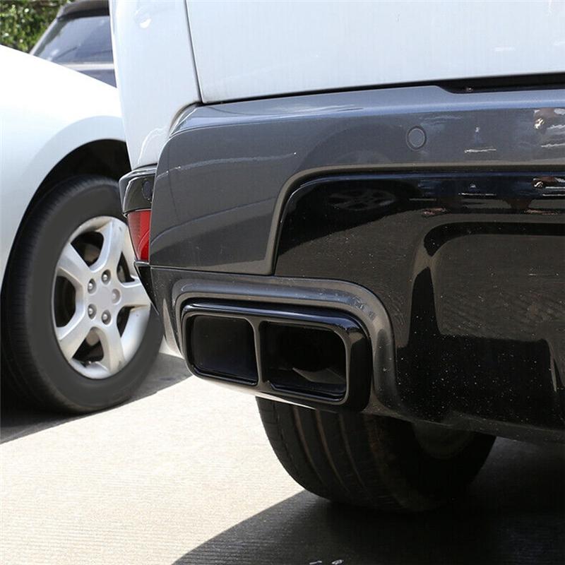 Authentic Car Tail Throat Trim For Land Rover Range Rover Sport 2018- Exhaust Pipe Cover Tail Pipe Cover Trim Gloss Black