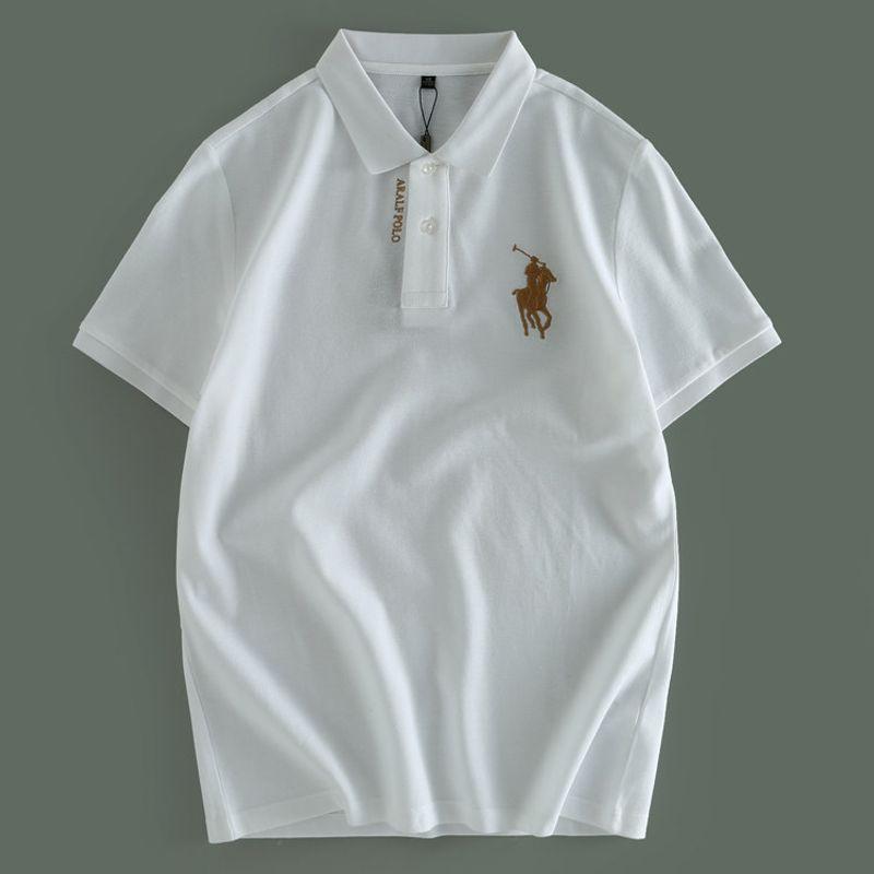 My High-End Line ~ Export Orders Cut the Tag Off Business Short Sleeve Polo Shirt Men's Pu Shuai Embroidery High-Grade Half Sleeve T-shirt