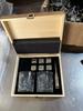Ice Wine Glass Wooden Gift Box - Retro Distressed Flip-Top for Ice Wine, Whiskey Glass, or Stones