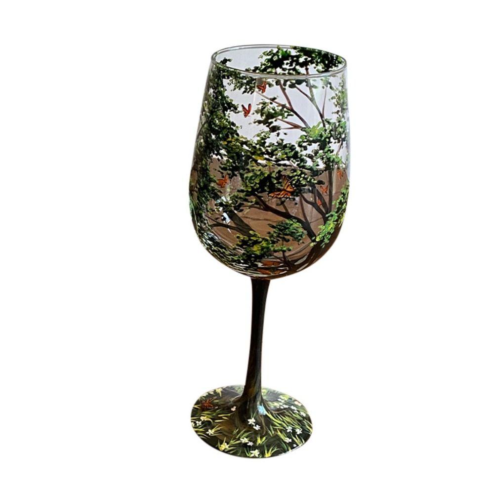 Seasons Glass Cup Four Seasons Tree Wine Glasses Red Wine Glass Goblet Champagne Cup Home Wedding Decoration