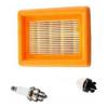 1pc Air Filter Cleaner With Spark Fuel Filter For Primer Blub Replacement For FS120 FS200 FS350 FS400 Trimmers Brush Cutters