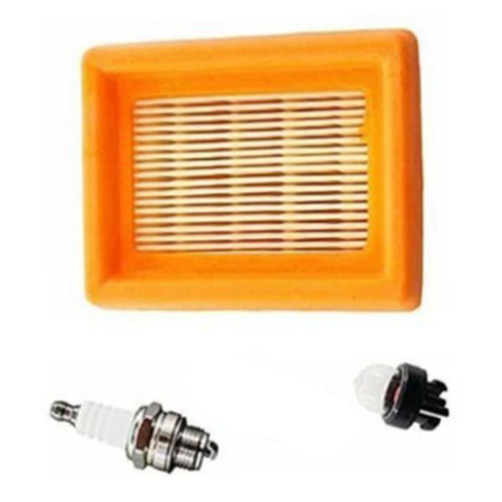 1pc Air Filter Cleaner With Spark Fuel Filter For Primer Blub Replacement For FS120 FS200 FS350 FS400 Trimmers Brush Cutters