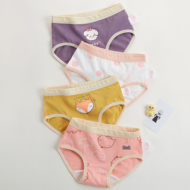 Girls' A-Class Pure Cotton Antibacterial Briefs for Toddlers and Kids