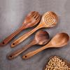 9 Piece Handcrafted Wooden Utensil Set for Non Stick Cookware