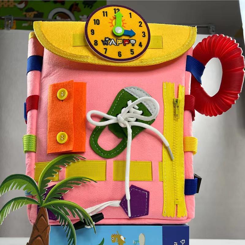 Monterey Filz-Schultasche, Filz-Lerntafel, DIY-Plüsch-Rucksack, Kindertasche Spielzeug