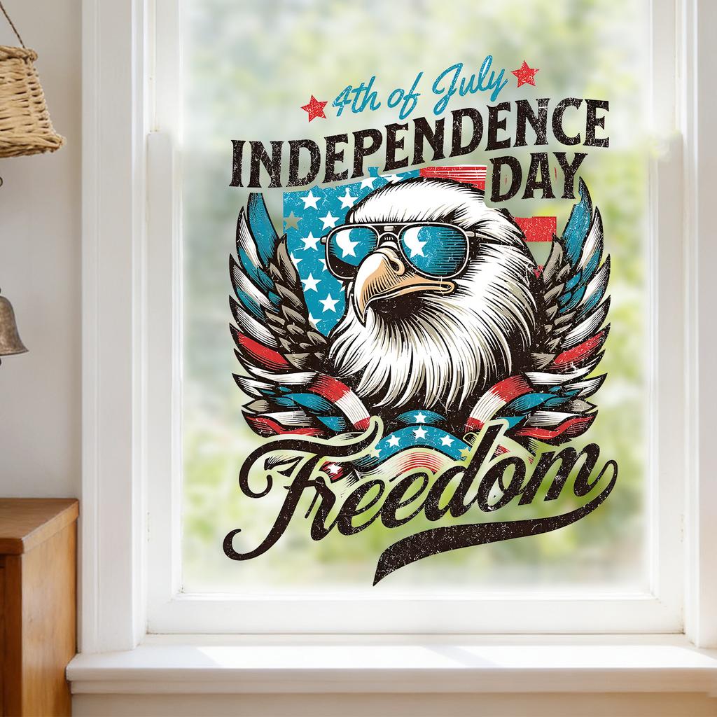 White-headed Eagle Independence Day Glass Coating Kitchen Bathroom Living Room Bedroom Stickers