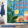 Hello Summer Watermelon Shower Curtain - Water-Resistant, Easy To Clean, Adds a Fresh and Vibrant Touch To Your Bathroom Decor