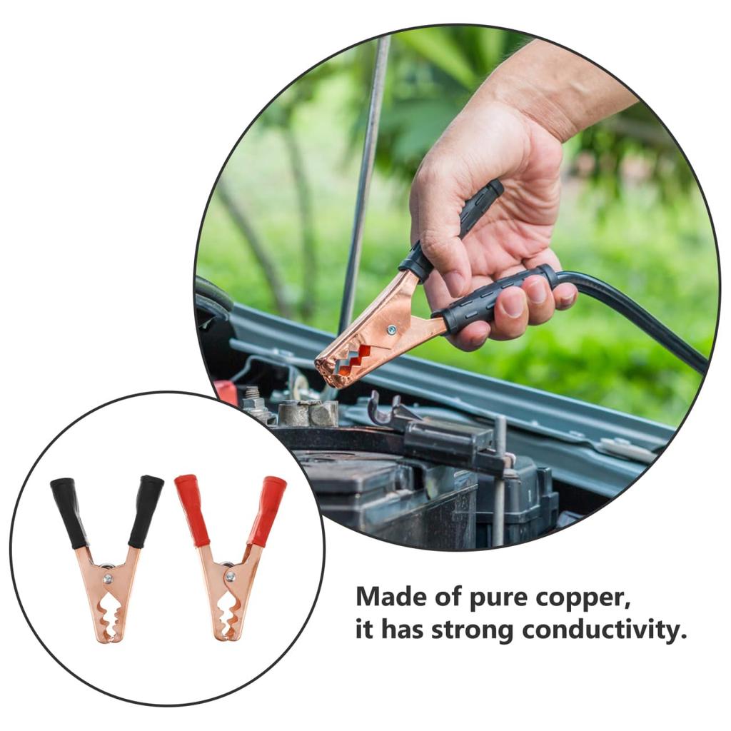 Iplusmile 2pcs Car Clip Cord Clip Large Alligator Clip Booster Practical Clip Alligator Clip Wire Free Test Lead