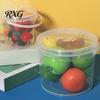Food Grade Plastic Tubs 2PCS Round Buckets, with Lid And Handle Disposable Containers, Rice Flour Containers Stackable Food-grade Storage Pails,