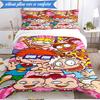 Rugr-ats: Urban Adventure 3pcs K-pop music group Bedding set,Ideal for Bedroom, Dormitory,Including Duvet Cover And 2pcs Pillowcases,Fan gifts