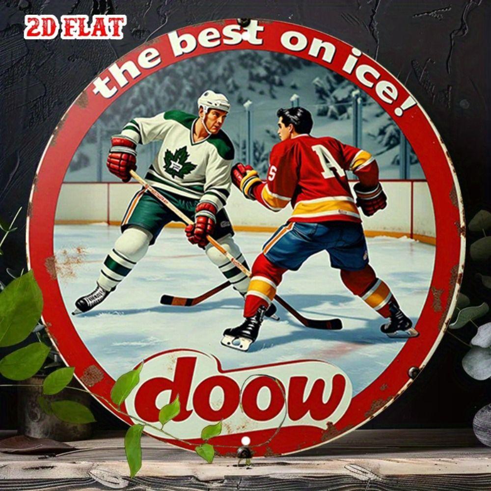 Metal Poster Wall Art Retro Hockey Sign Home Garage Decor