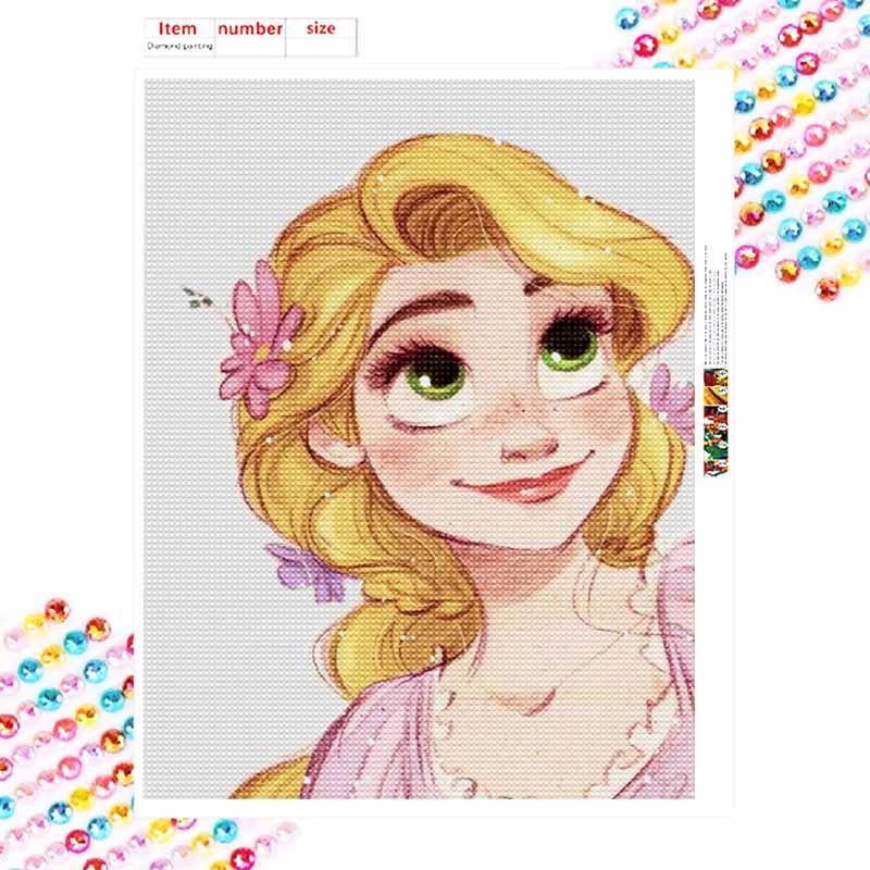 Disney Diamond Painting 5D DIY Rapunzel Diamond Painting Art Diamond Painting Kit Adult/Beginner Gift Idea Creative Home Decor