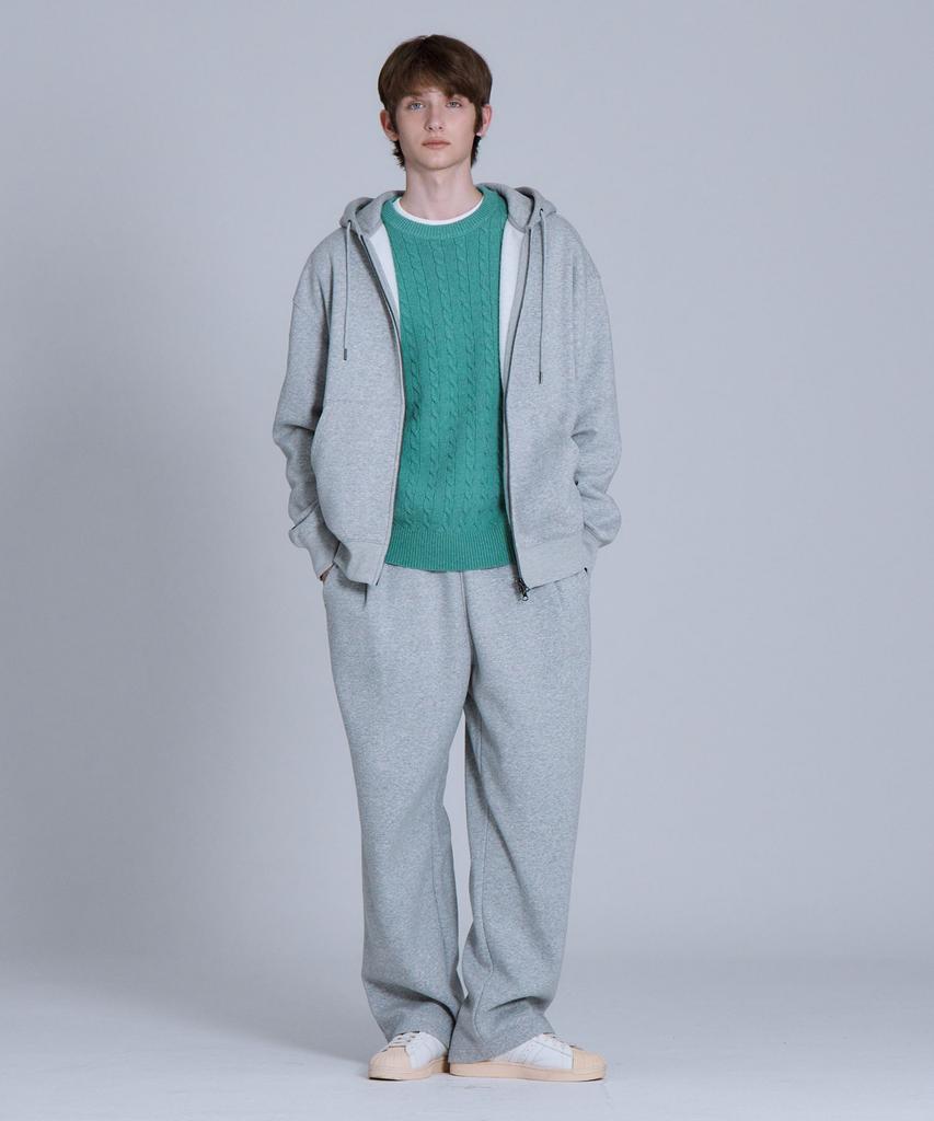 BASIC HOUSE Cable Round Neck Knit Mint Lykt7101 (Type B)