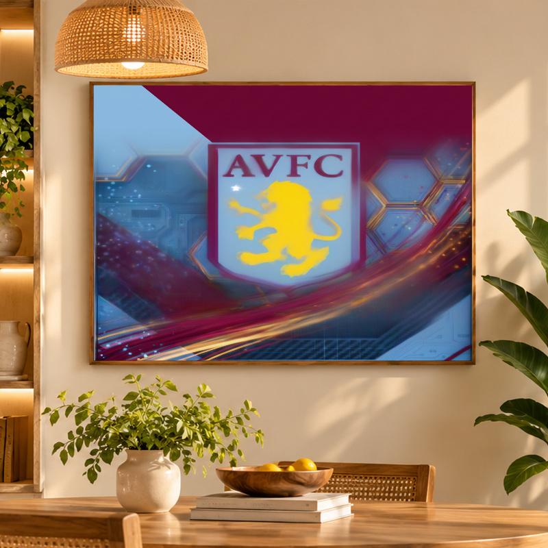 5D Diamond Painting Aston Villa Football DIY Full Drill Diamond Art Kit Home Decoration