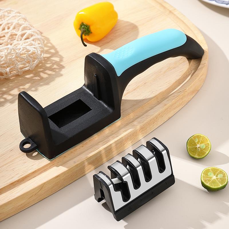 Knife Sharpener Household Three-stage Grinding Tool Multi-functional Four-stage Stall Sharpening Artifact Quick Sharpening Stone