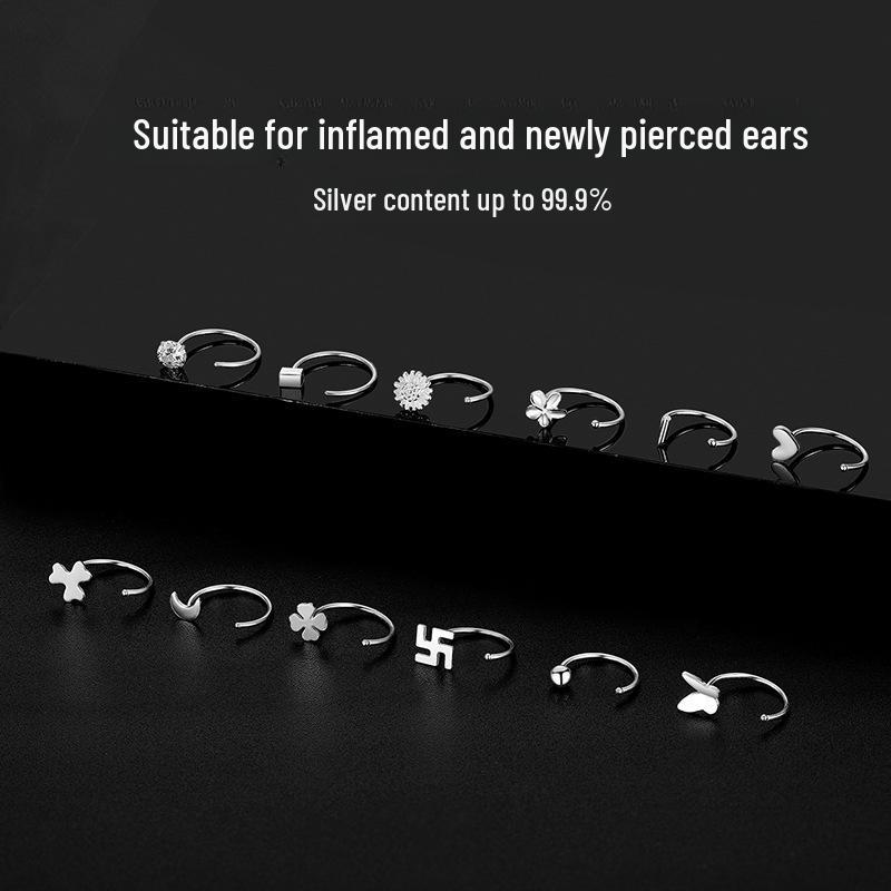 S925 Sterlingsilber Luxus Ohrklemme für Damen - Chic, Retro, Nicht-Gepierctes Design