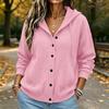 Women's Casual Hooded Knit Cardigan Sweater - Color, Button Front, Versatile