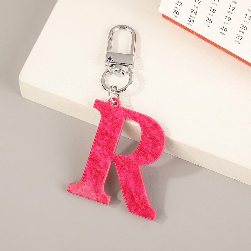 Simple Letters Keychain Backpack Pendant Keyring Bag Hanging Decoration Accessories Gift