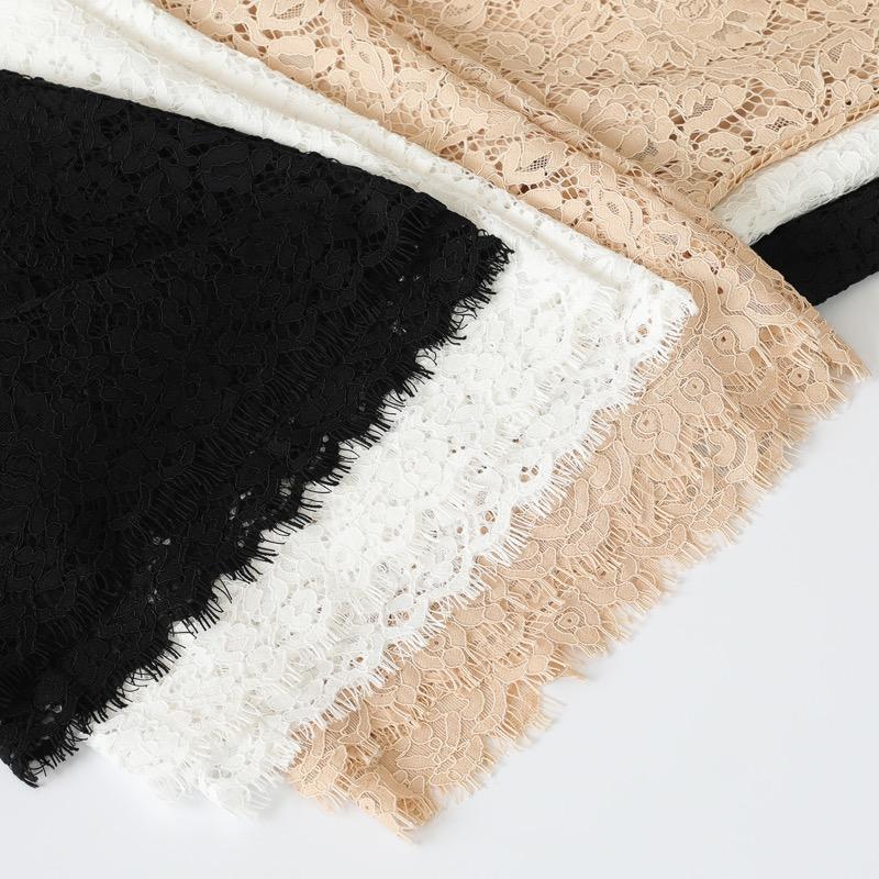 Spring Summer Lace Hlgh Waist Ankle Length Wide Leg Pants Streetwear Women Korean Fashion Elegant Pantalones Casual Baggy Straight Trousers